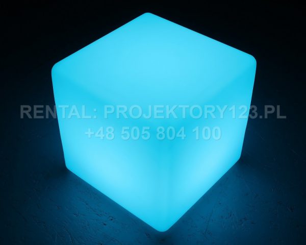 PROJEKTORY123 - wynajem kostki LED Cube 40cm - blue